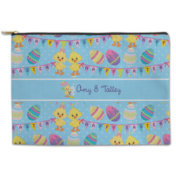 Happy Easter Zipper Pouch - Large - 12.5"x8.5" (Personalized)