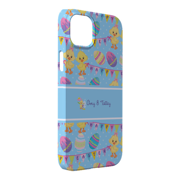 Custom Happy Easter iPhone Case - Plastic - iPhone 14 Plus (Personalized)