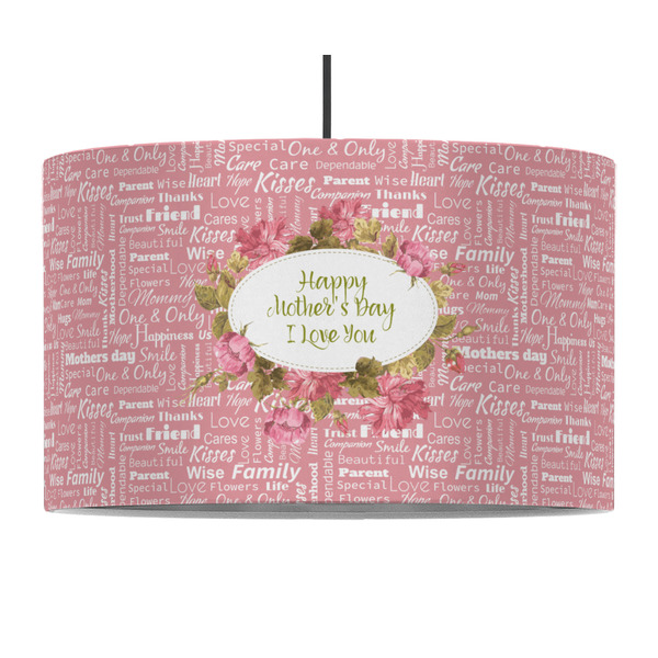 Custom Mother's Day 12" Drum Pendant Lamp - Fabric