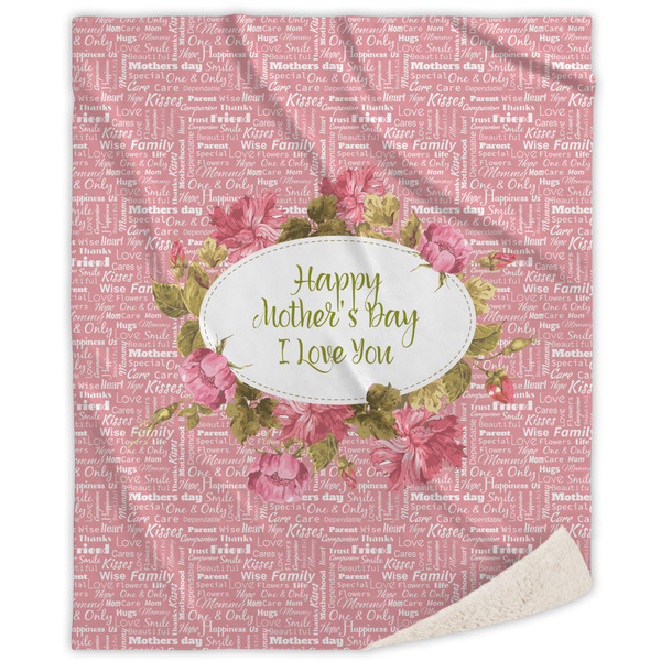 Custom Mother's Day Sherpa Throw Blanket - 50"x60"