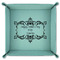 Mother's Day 9" x 9" Teal Leatherette Snap Up Tray - FOLDED