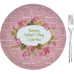 Mother's Day 8" Glass Appetizer / Dessert Plates - Single or Set
