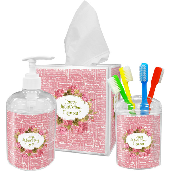 Custom Mother's Day Acrylic Bathroom Accessories Set