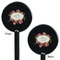 Mother's Day Black Plastic 5.5" Stir Stick - Double Sided - Round - Front & Back