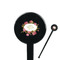 Mother's Day Black Plastic 7" Stir Stick - Round - Closeup