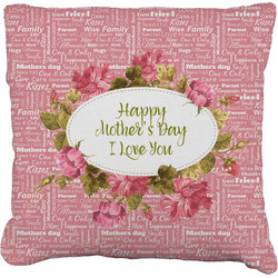 Mother's Day Faux-Linen Throw Pillow 16"