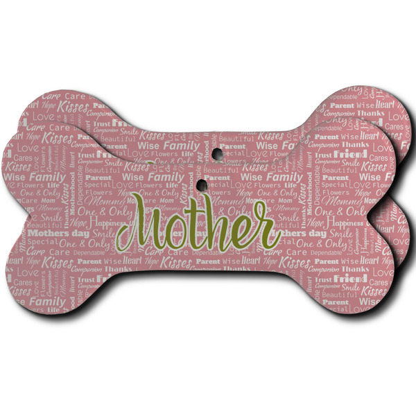 Custom Mother's Day Ceramic Dog Ornament - Front & Back