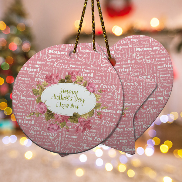 Custom Mother's Day Ceramic Ornament