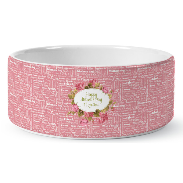 Custom Mother's Day Ceramic Dog Bowl