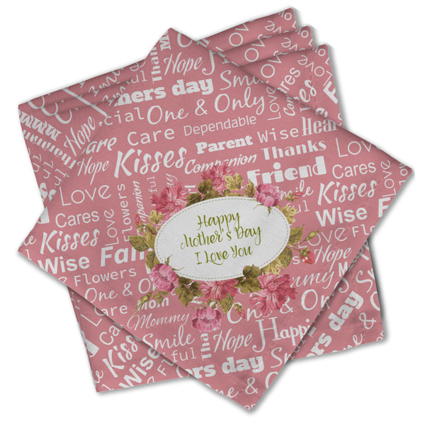 Custom Mother's Day Cloth Cocktail Napkins - Set of 4