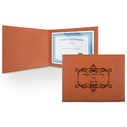 Mother's Day Leatherette Certificate Holder - Front