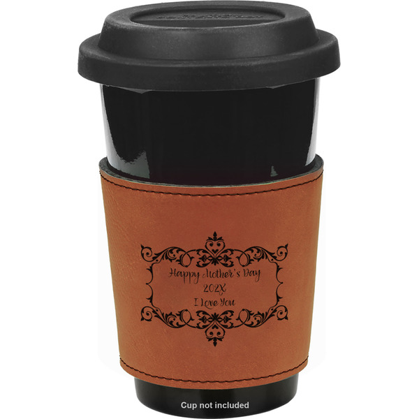 Custom Mother's Day Leatherette Cup Sleeve - Single Sided