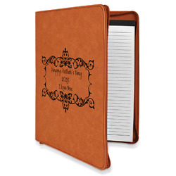 Mother's Day Leatherette Zipper Portfolio with Notepad