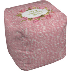 Mother's Day Cube Pouf Ottoman - 13"