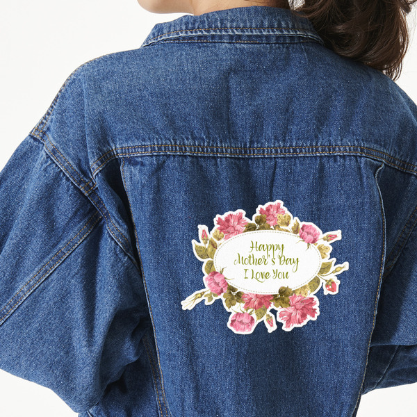 Custom Mother's Day Twill Iron On Patch - Custom Shape - 2XL - Set of 4