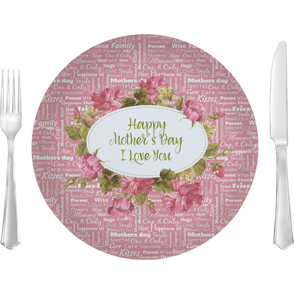Custom Mother's Day 10" Glass Lunch / Dinner Plates - Single or Set