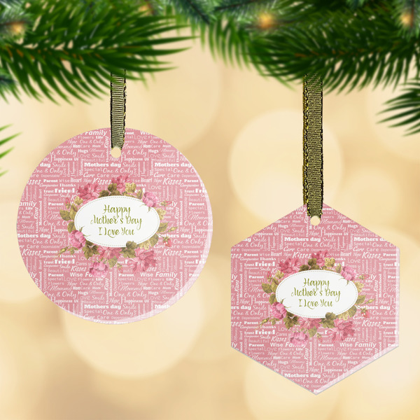 Custom Mother's Day Flat Glass Ornament