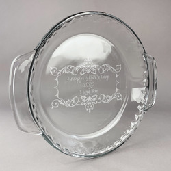 Mother's Day Glass Pie Dish - 9.5in Round