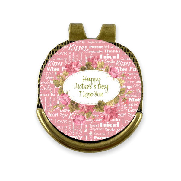 Custom Mother's Day Golf Ball Marker - Hat Clip - Gold