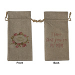 Mother's Day Large Burlap Gift Bag - Front & Back