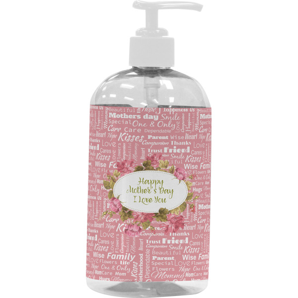 Custom Mother's Day Plastic Soap / Lotion Dispenser (16 oz - Large - White)