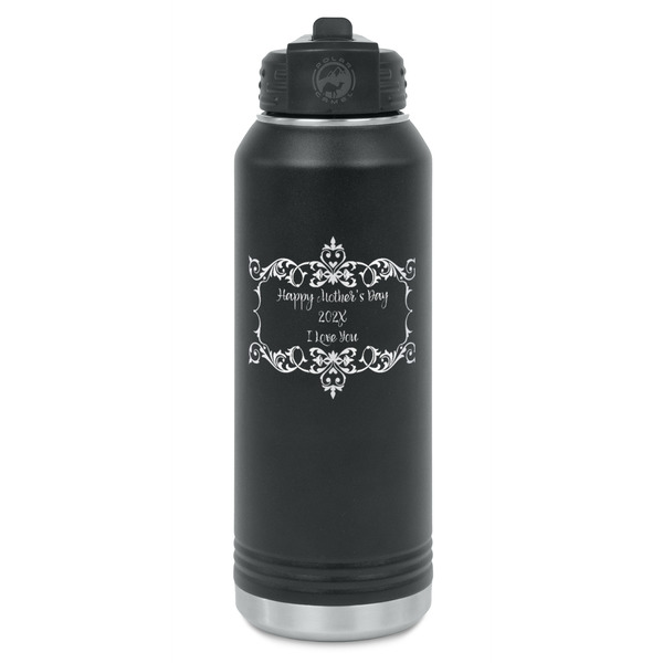 Custom Mother's Day Water Bottle - Laser Engraved - Front