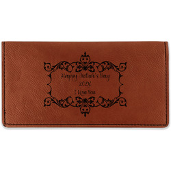 Mother's Day Leatherette Checkbook Holder - Single Sided