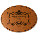 Mother's Day Faux Leather Iron On Patch - Oval