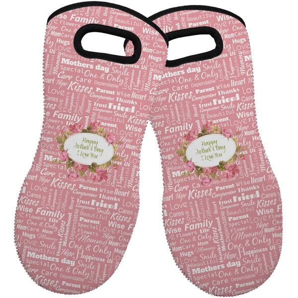 Custom Mother's Day Neoprene Oven Mitts - Set of 2