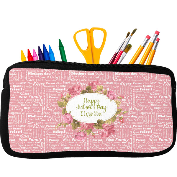 Custom Mother's Day Neoprene Pencil Case