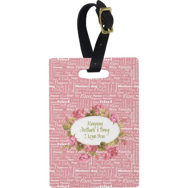 Custom Mother's Day Plastic Luggage Tag - Rectangular