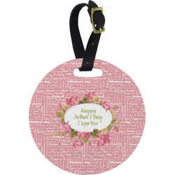 Mother's Day Plastic Luggage Tag - Round