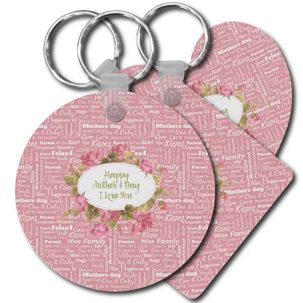 Custom Mother's Day Plastic Keychain