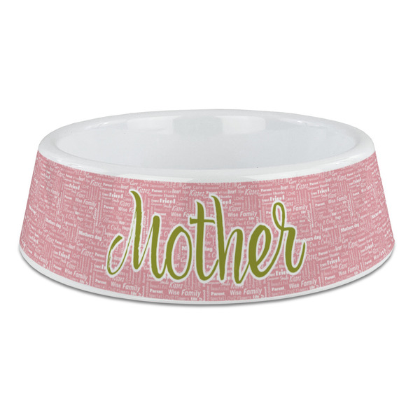 Custom Mother's Day Plastic Dog Bowl - Large