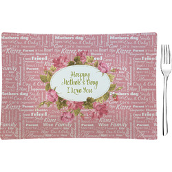 Mother's Day Rectangular Glass Appetizer / Dessert Plate - Single or Set
