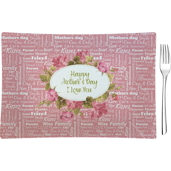 Custom Mother's Day Glass Rectangular Appetizer / Dessert Plate