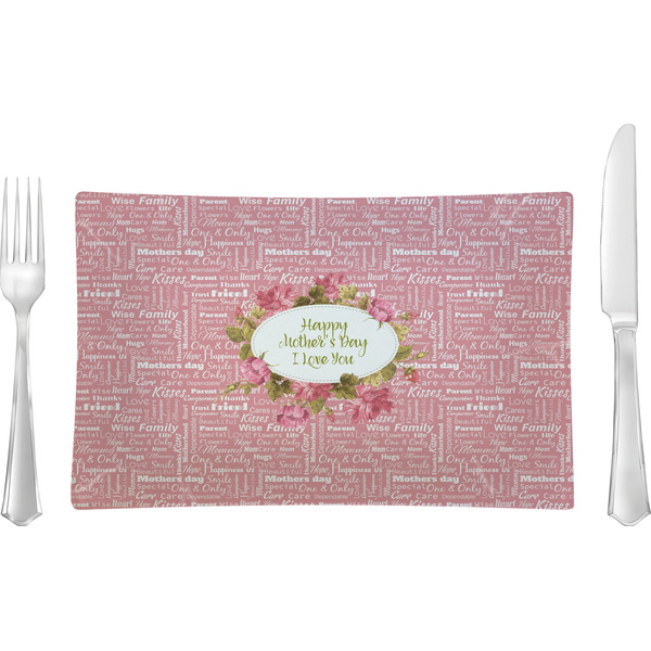 Custom Mother's Day Glass Rectangular Lunch / Dinner Plate