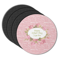 Mother's Day Round Rubber Backed Coasters - Set of 4 (Personalized)