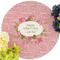 Mother's Day Round Linen Placemats - Front (w flowers)