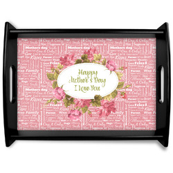 Mother's Day Black Wooden Tray - Large