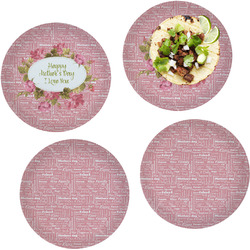 Mother's Day Set of 4 Glass Lunch / Dinner Plate 10"