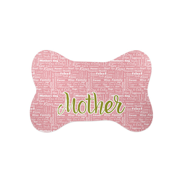 Custom Mother's Day Bone Shaped Dog Food Mat (Small)