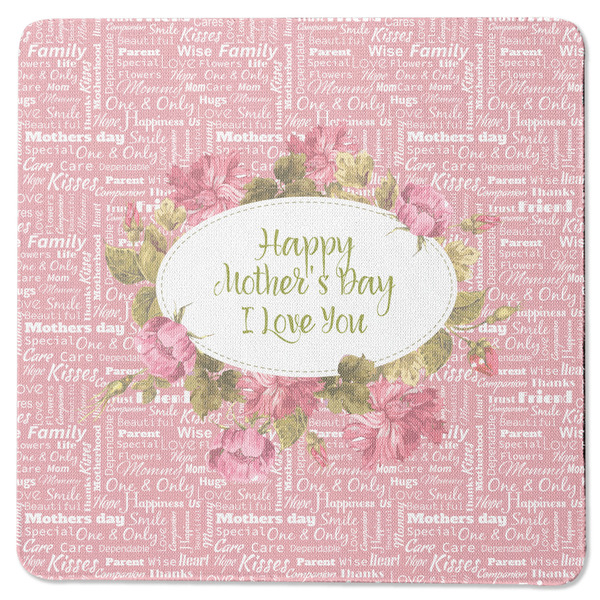 Custom Mother's Day Square Rubber Backed Coaster (Personalized)