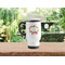 Mother's Day Stainless Steel Travel Mug with Handle Lifestyle White