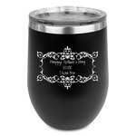 Mother's Day Stemless Stainless Steel Wine Tumbler - Black - Double Sided