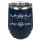 Mother's Day Stainless Wine Tumblers - Navy - Double Sided - Front