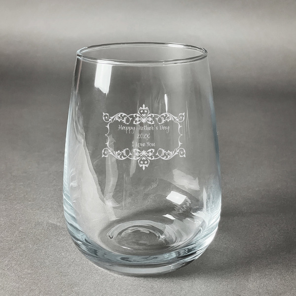 Custom Mother's Day Stemless Wine Glass (Single)