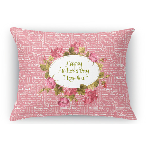 Custom Mother's Day Rectangular Throw Pillow Case - 12"x18"