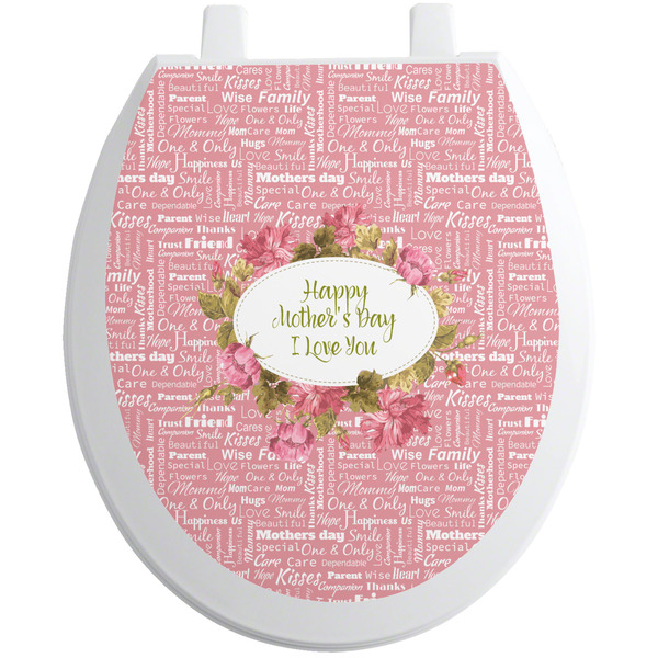 Custom Mother's Day Toilet Seat Decal - Round