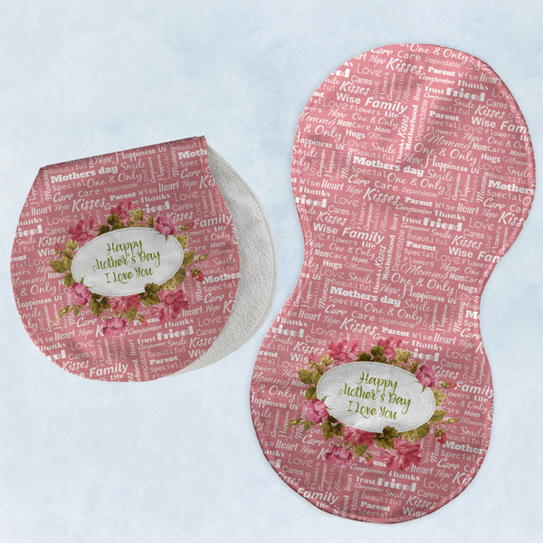 Custom Mother's Day Burp Pads - Velour - Set of 2